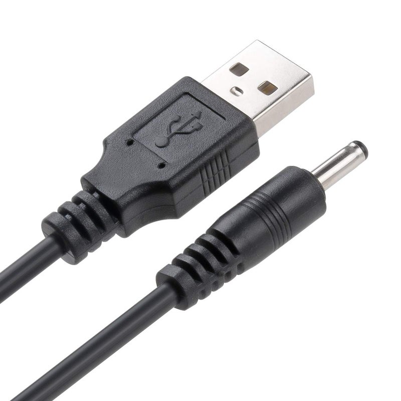 TENINYU كابل طاقة TENINYU USB 2.0 A ذكر إلى DC 3.5x1.35 مم 5 فولت 24AWG مع موصل أسطواني، 3 أقدام، أسود (كابل طاقة بحد أقصى 2.5 أمبير، دبوس الوسط موجب)، عبوة 2 - Image 3